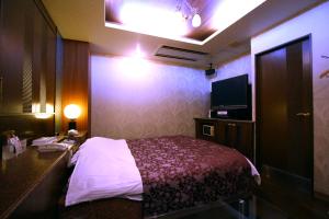 TV a/nebo společenská místnost v ubytování Hotel Ohirune Racco Higashiosaka ( Adult Only)