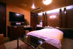 TV a/nebo společenská místnost v ubytování Hotel Ohirune Racco Higashiosaka ( Adult Only)