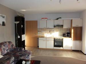 Kuchyň nebo kuchyňský kout v ubytování Ferienwohnung Stirnbergblick