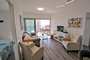 A seating area at Agueda - sea view apartment in Calpe