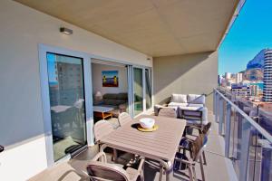 Balkón nebo terasa v ubytování Agueda - sea view apartment in Calpe