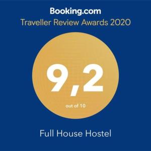 Certifikát, hodnocení, plakát nebo jiný dokument vystavený v ubytování Full House Hostel