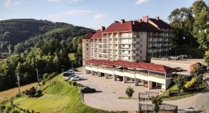 Uma vista da montanha tirada do apartamento 