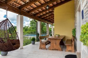 Zahrada ubytování Villa Gogli with private pool in Rabac Labin