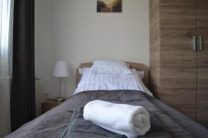 Postel nebo postele na pokoji v ubytování Főnix Design Rooms