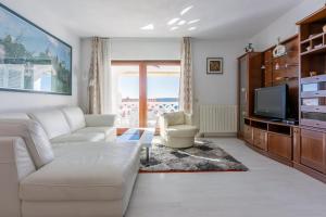 Televízia a/alebo spoločenská miestnosť v ubytovaní Apartment Eni Selce