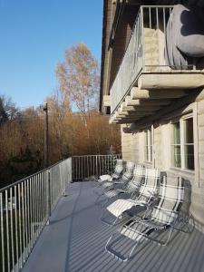 Balkón nebo terasa v ubytování Srub Bublava 806