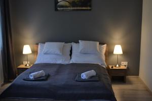 Posteľ alebo postele v izbe v ubytovaní Főnix Design Rooms