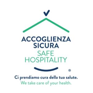 een bord dat leest acociacion sigma safe hospitalify bij Hotel Ancora in Pontecagnano