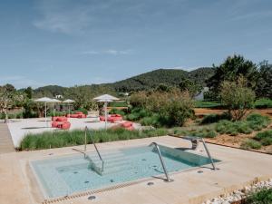 een zwembad in het midden van een tuin bij Ca Na Xica - Hotel & Spa in Sant Miquel de Balansat