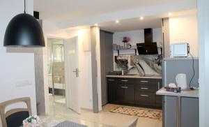 Kuchyňa alebo kuchynka v ubytovaní Apartament Perełka Przy Krupówkach