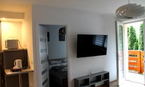 Kuchyňa alebo kuchynka v ubytovaní Apartament Perełka Przy Krupówkach