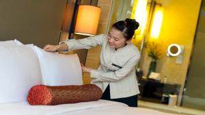 Postel nebo postele na pokoji v ubytování InterContinental Tangshan by IHG