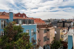 Udsigt til Lissabon eller udsigt til byen taget fra pensionatet