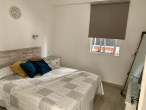 - une chambre avec un lit et une fenêtre dans l'établissement Sunset Avenida, à Puerto de la Cruz