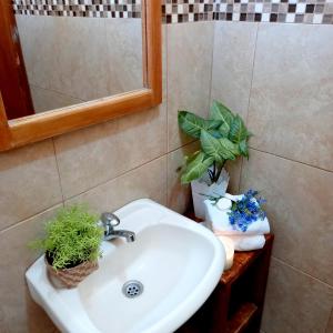 Koupelna v ubytování Casa Amarilla