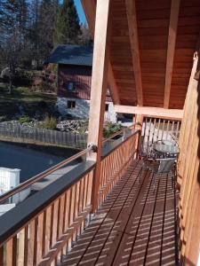 Balkón alebo terasa v ubytovaní Ferienhaus Alpengarten
