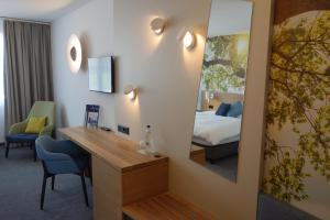 Voodi või voodid majutusasutuse Hotel Urs und Viktor toas