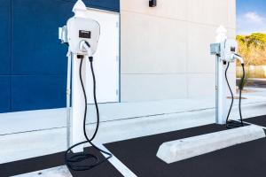 a pair of security cameras in front of a door at Holiday Inn Express & Suites Niceville - Eglin Area, an IHG Hotel in Niceville