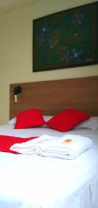 Postel nebo postele na pokoji v ubytování Hotel Central Gold