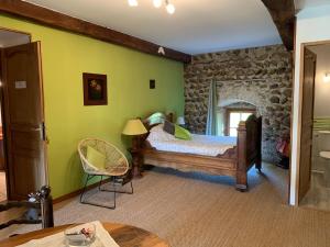 Postel nebo postele na pokoji v ubytování Chateau de la Saone