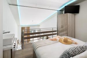 Postel nebo postele na pokoji v ubytování Hotel Sirines Complex