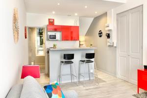 Kuchyňa alebo kuchynka v ubytovaní Petit Paris Quiet fully-equipped studio #G4