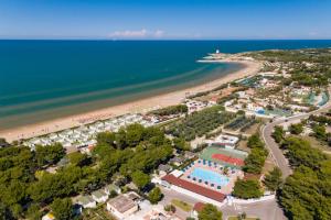 an aerial view of a resort and the beach at Villaggio Turistico Le Diomedee in Vieste