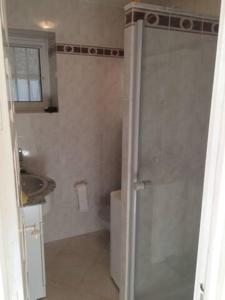 a bathroom with a shower and a sink at Seaview and sun all day long in Los Pinos, Almuñecar, Andalusia in Almuñécar