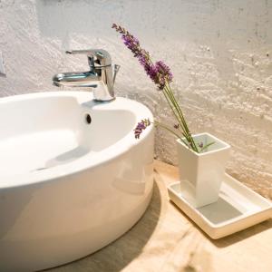 Koupelna v ubytování Agriturismo Le Valli
