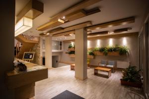 Hotel EcoSki by bund的电视和/或娱乐中心