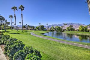 um parque com palmeiras e um rio em California Gem Pool, 6 Mi to Dtwn Palm Springs! em Cathedral City