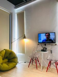 TV a/nebo společenská místnost v ubytování 依山村驛Yishan Village