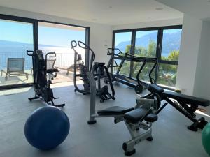 Γυμναστήριο ή/και όργανα γυμναστικής στο Villa Colomba a luxury villa in Brela, seafront