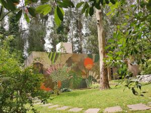 A garden outside Cabañas Bosk