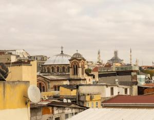 a view of the city from the roofs of buildings at Kervanchi in Istanbul