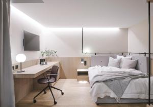 Swissôtel Kursaal Bern房間的床