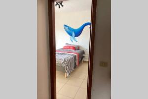 Posteľ alebo postele v izbe v ubytovaní Casa con piscina privada. Mirador de Humbolt.