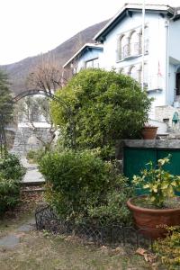 a house with bushes and plants in a yard at CASA LUNA - WONDERFUL LAKE VIEW in Brione sopra Minusio