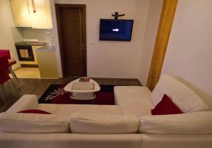 Televízia a/alebo spoločenská miestnosť v ubytovaní Apartmani Nighty Night