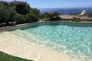 a large swimming pool with blue water at Sole Rossu in Albitreccia