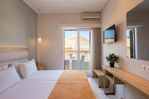 Voodi või voodid majutusasutuse Hotel Rossis toas