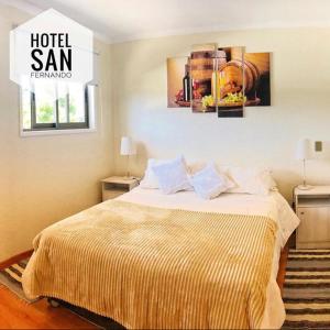 Cama o camas de una habitación en Hotel San Fernando