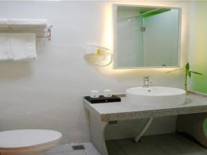Ванная комната в GreenTree Inn Bozhou Mengcheng District Red Star Macalline Business Hotel