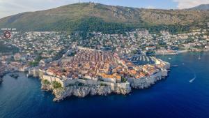 Ett flygfoto av Villa Bona Dubrovnik