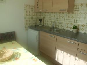 A kitchen or kitchenette at Appartments Stoanegg