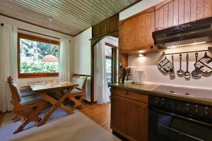 Kuchyň nebo kuchyňský kout v ubytování Waldsee-Ferienhaus-mit-Kamin-W-Lan