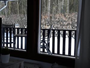 Balkón nebo terasa v ubytování Waldsee-Ferienhaus-mit-Kamin-W-Lan