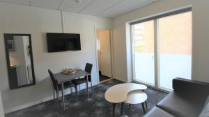 Televiisor ja/või meelelahutuskeskus majutusasutuses ApartHotel Faber