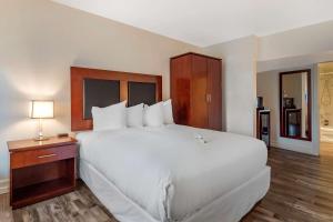 Un pat sau paturi într-o cameră la Hotel Penticton, Ascend Hotel Collection